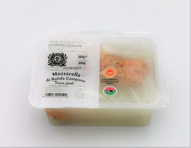 Mozzarella di bufala campana AOP fumée en tresse 250g