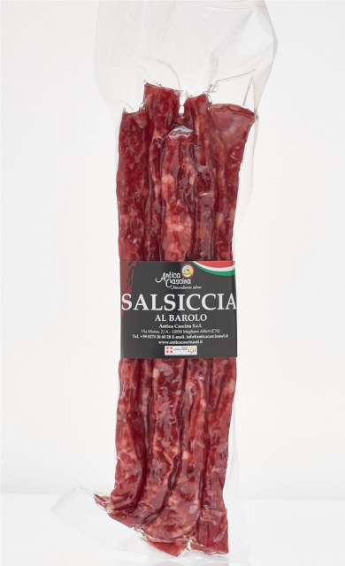 Saucisse sèche pur porc au barolo sous vide