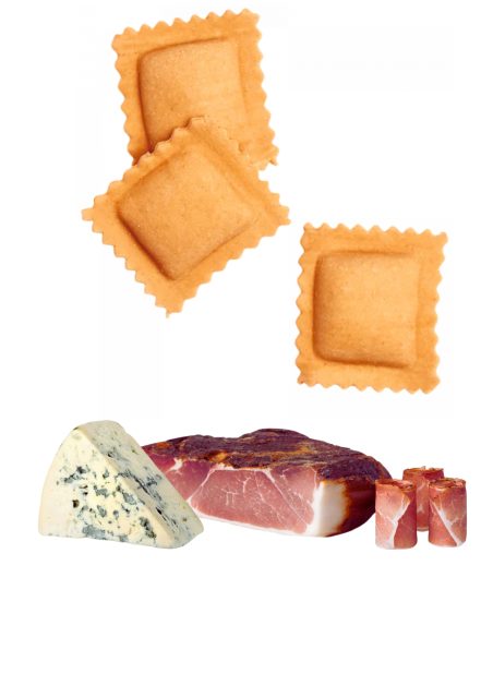 Raviolis gorgonzola et speck