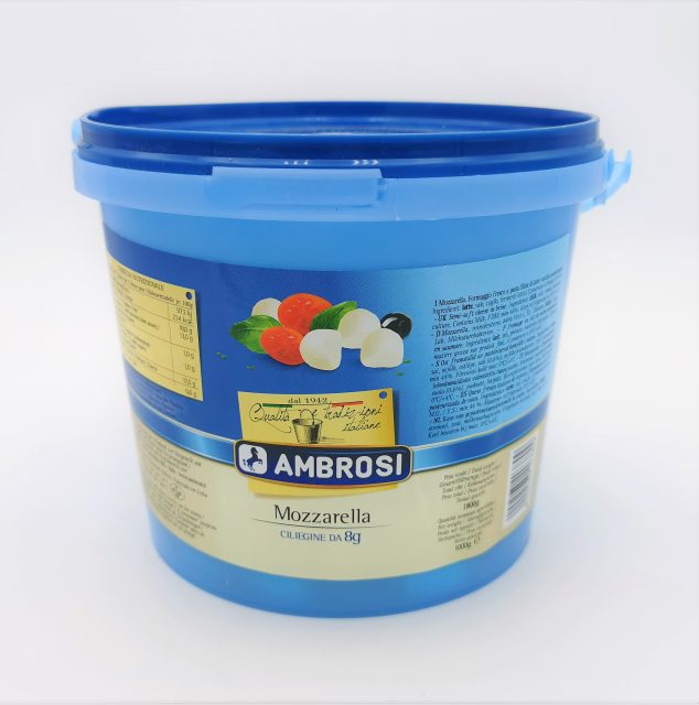 Seau de mozzarella en bille de 8g
