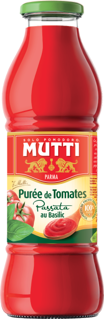 Purée de tomate basilic bouteille verre - Mutti (6x700g)