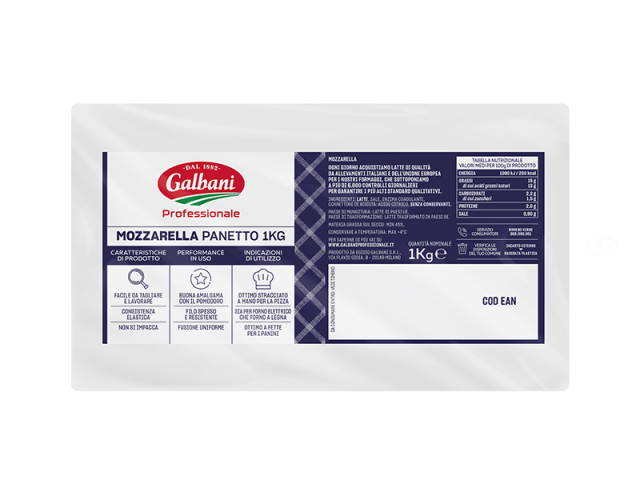 Mozzarella kilo 45 % - Galabani